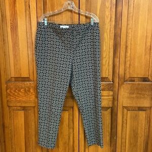 Chicos Printed Circle Motif Chino Trouser Size 2